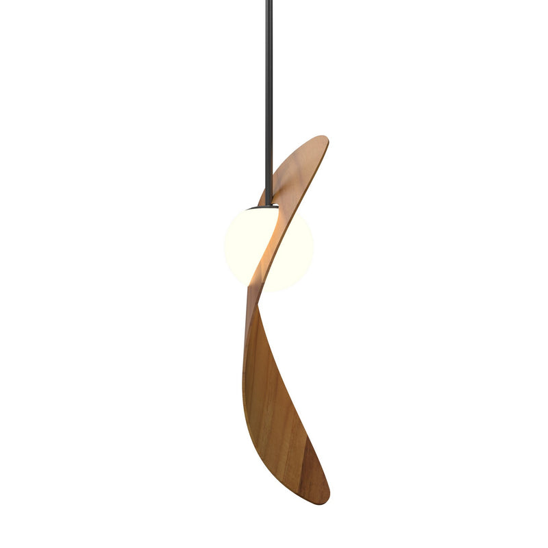 Accord Lighting 1511.12 One Light Pendant, Teak