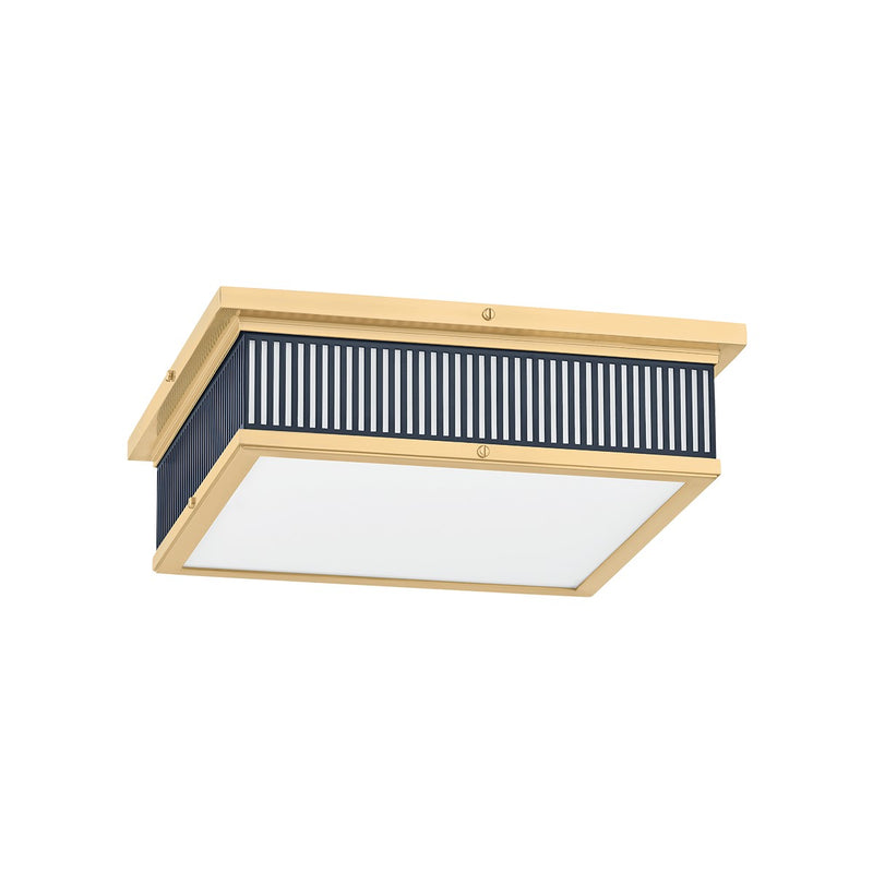 Hudson Valley MDS1900-AGB/DBL LED Flush Mount, Aged Brass/Distressed Bronze