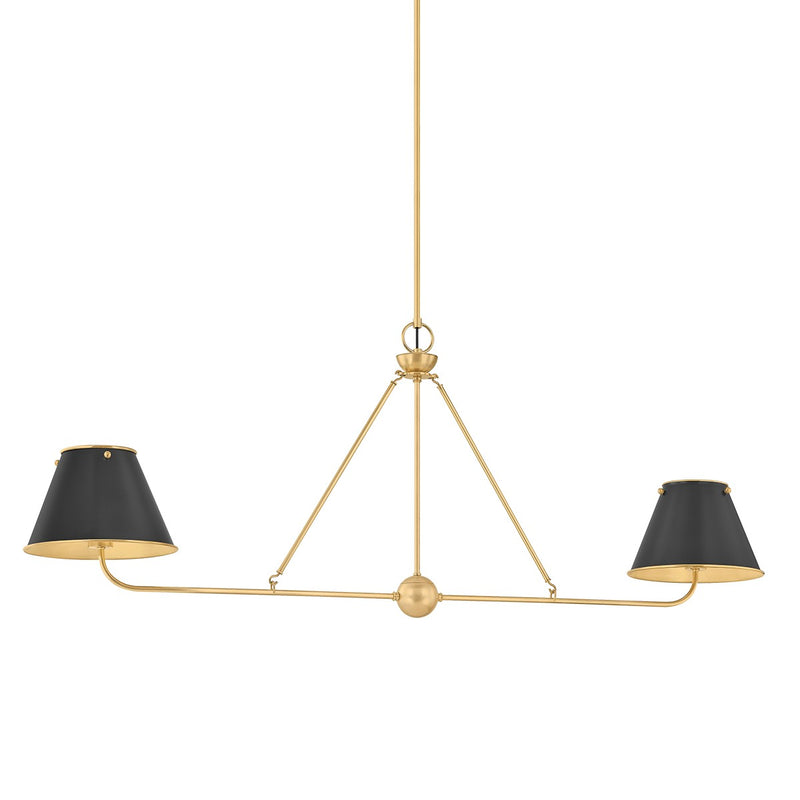Hudson Valley MDS2001-AGB/DB Two Light Linear, Aged Brass/Distressed Bronze