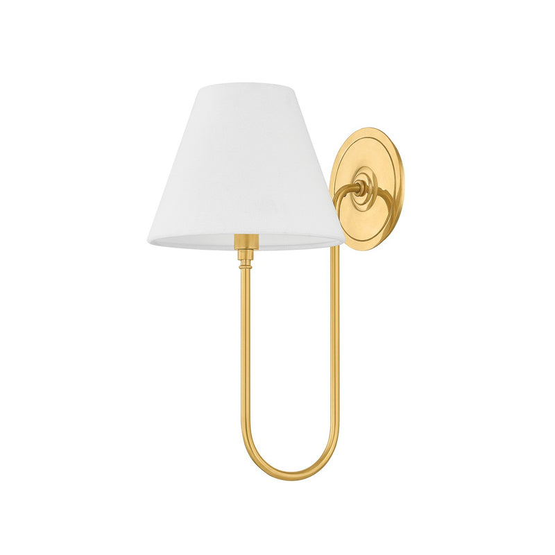 Hudson Valley MDS2300-AGB One Light Wall Sconce, Aged Brass