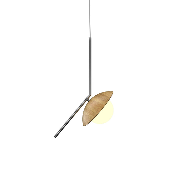 Accord Lighting 1513.09 One Light Pendant, Louro Freijo