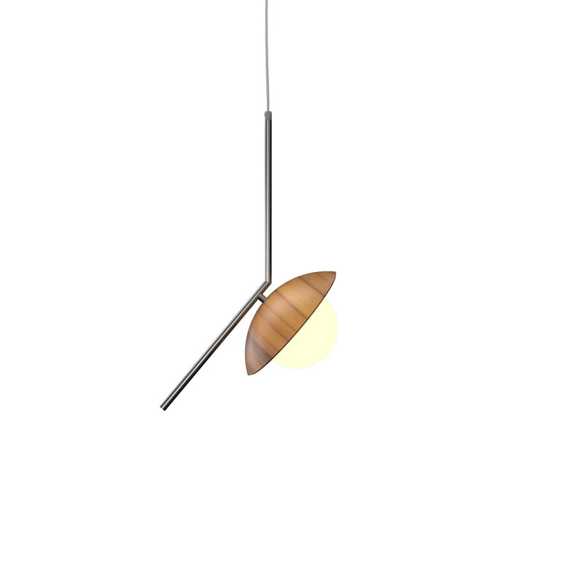 Accord Lighting 1513.12 One Light Pendant, Teak