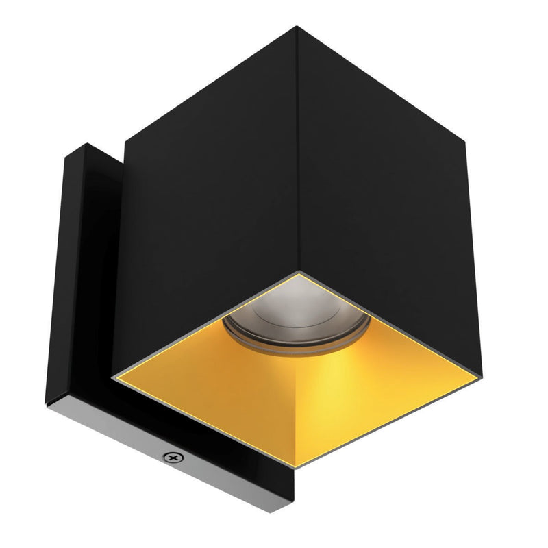 W.A.C. Lighting W4S-NCS-BKGL LED Wall Mount, Black/Gold