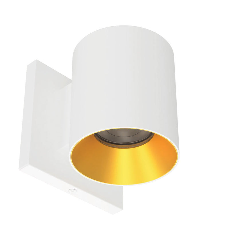 W.A.C. Lighting W4R-NCS-WTGL LED Wall Mount, White/Gold