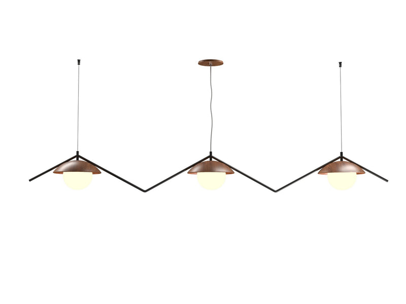 Accord Lighting 1516.06 Three Light Pendant, Imbuia