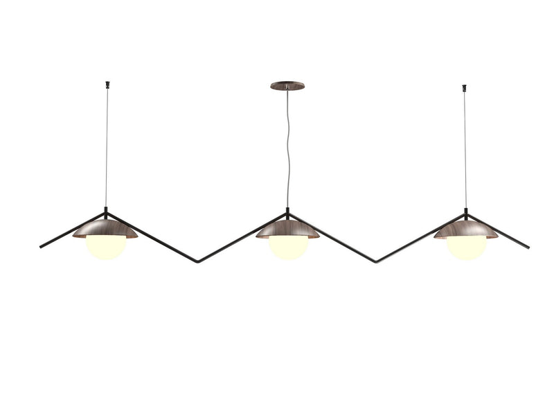 Accord Lighting 1516.18 Three Light Pendant, American Walnut