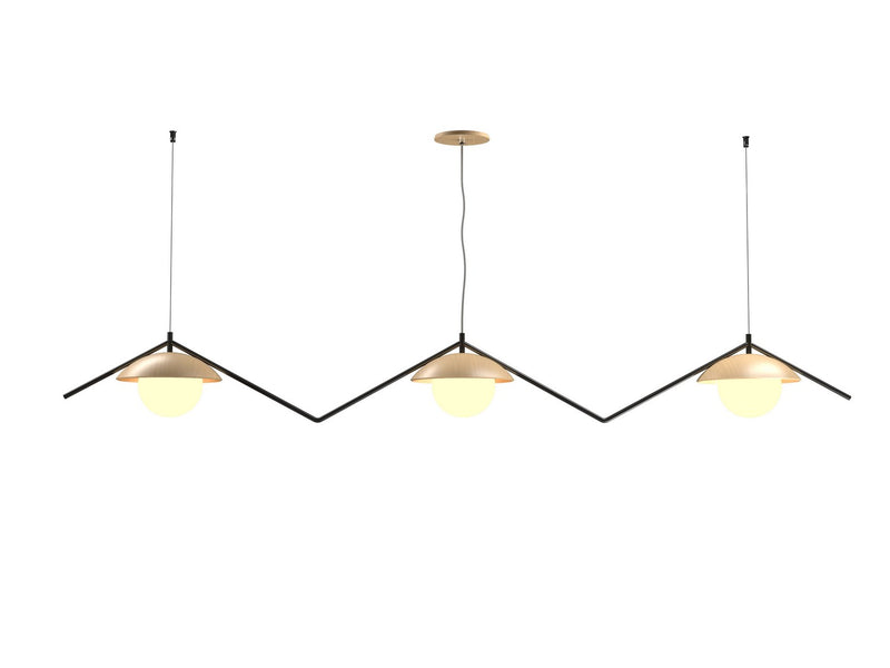 Accord Lighting 1516.34 Three Light Pendant, Maple