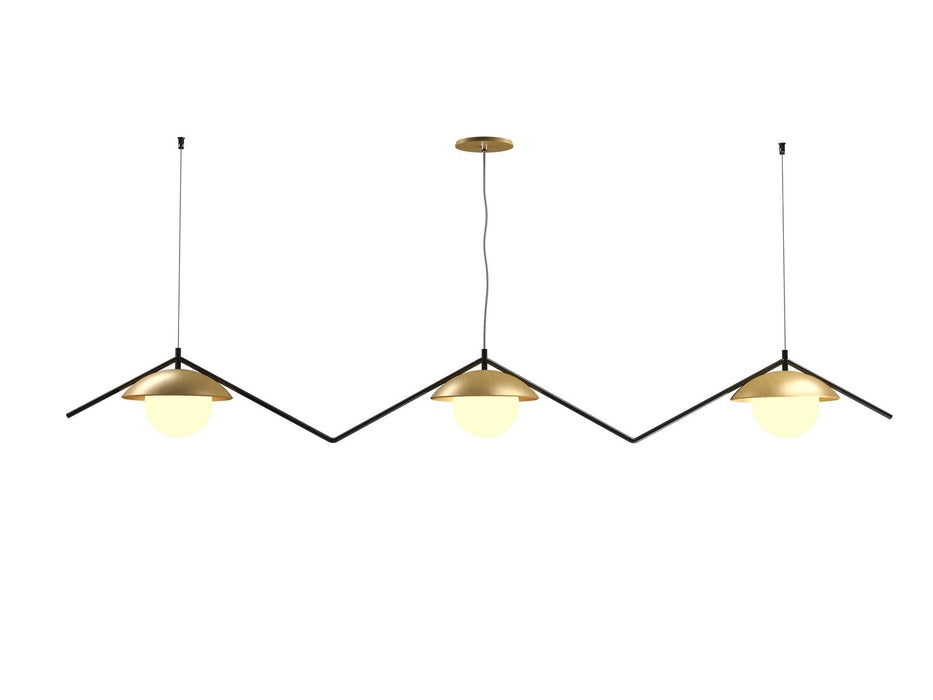 Accord Lighting 1516.49 Three Light Pendant, Organic Gold