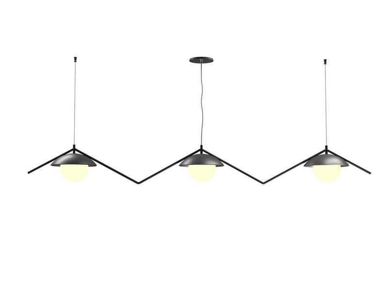 Accord Lighting 1516.50 Three Light Pendant, Organic Grey