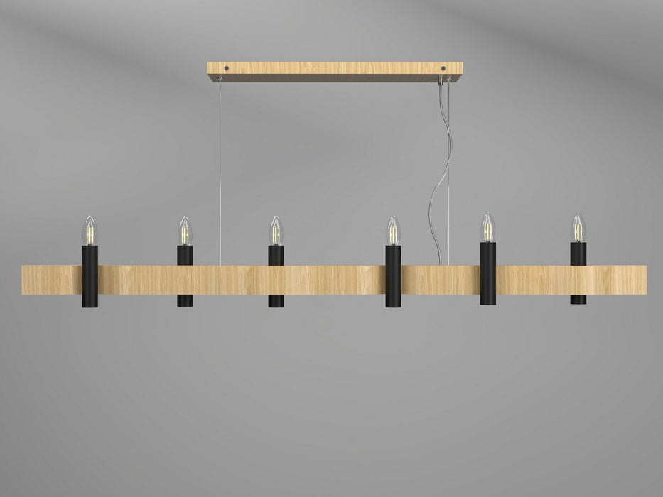 Accord Lighting 1518.45 Six Light Pendant, Sand
