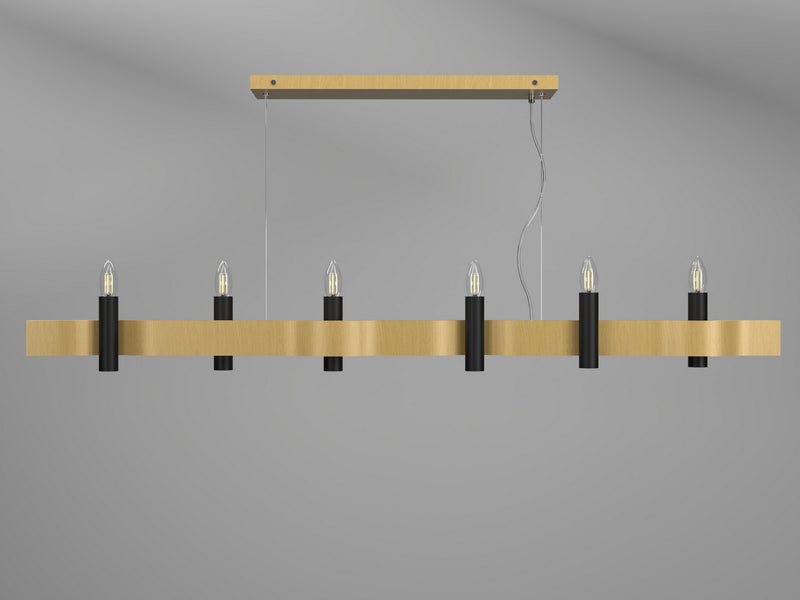 Accord Lighting 1518.49 Six Light Pendant, Organic Gold