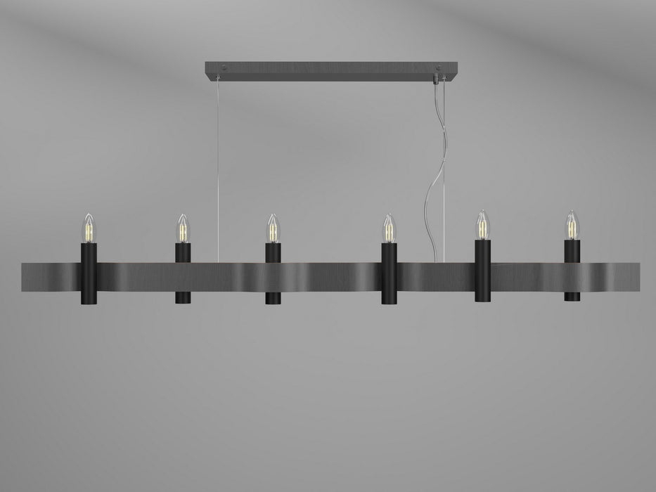 Accord Lighting 1518.50 Six Light Pendant, Organic Grey