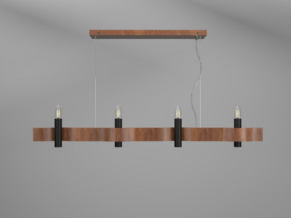Accord Lighting 1523.06 Four Light Pendant, Imbuia