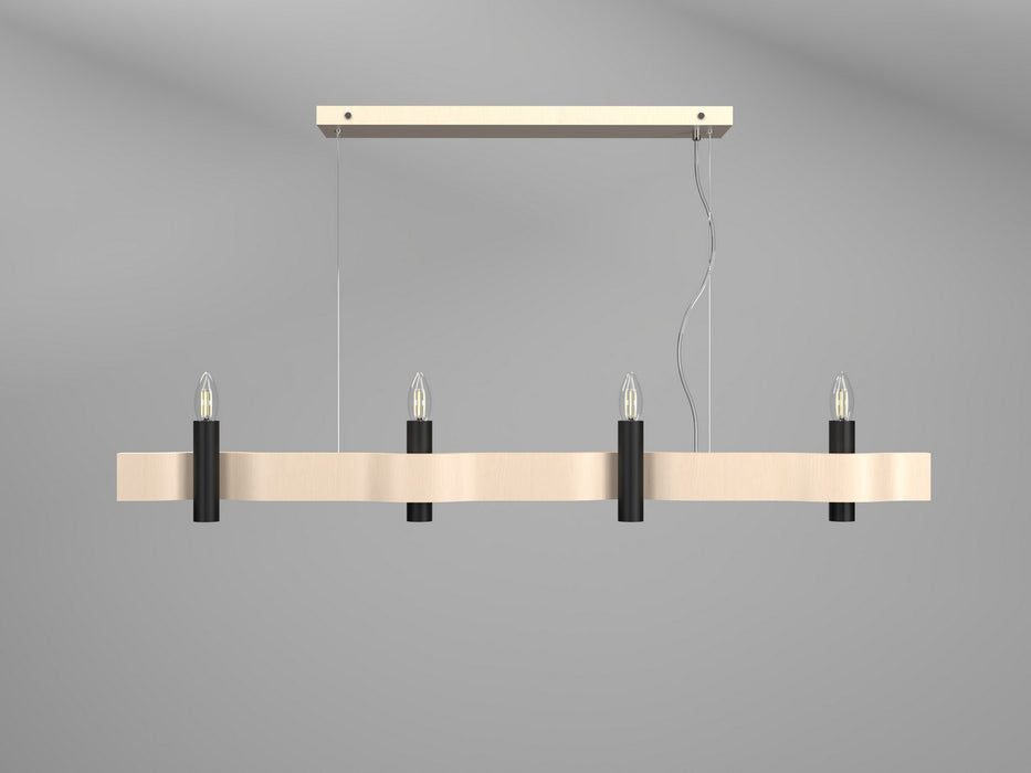 Accord Lighting 1523.48 Four Light Pendant, Organic Cappuccino