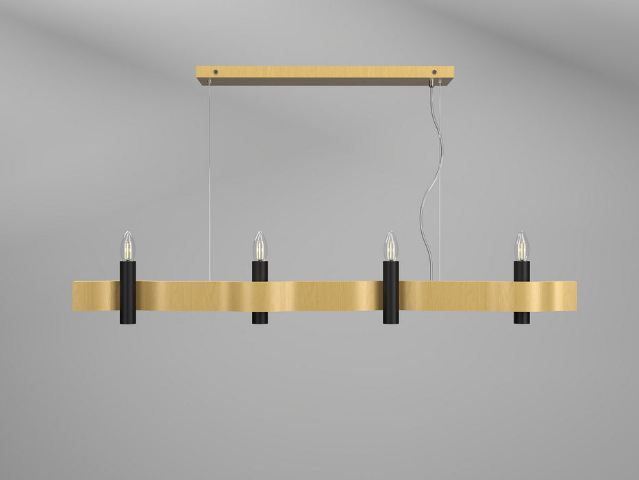 Accord Lighting 1523.49 Four Light Pendant, Organic Gold