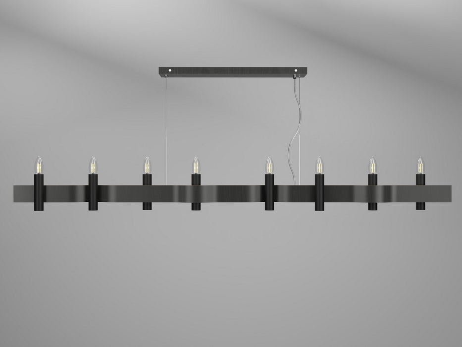 Accord Lighting 1524.44 Eight Light Pendant, Charcoal