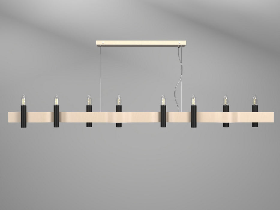Accord Lighting 1524.48 Eight Light Pendant, Organic Cappuccino