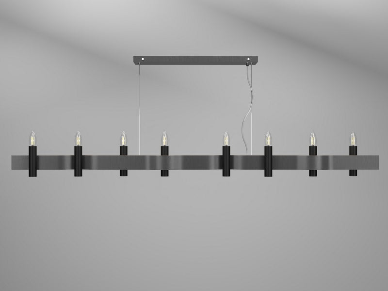 Accord Lighting 1524.50 Eight Light Pendant, Organic Grey