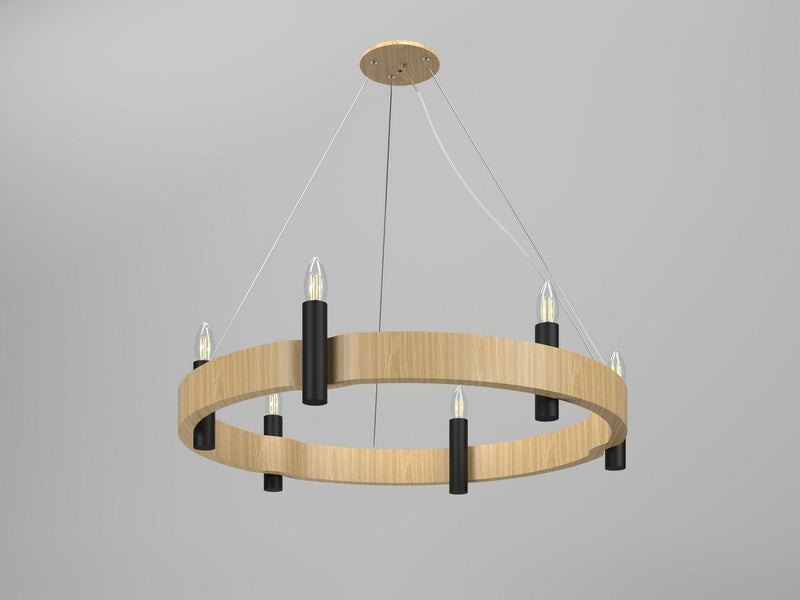 Accord Lighting 1525.45 Six Light Pendant, Sand