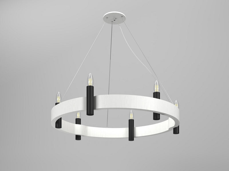 Accord Lighting 1525.47 Six Light Pendant, Organic White