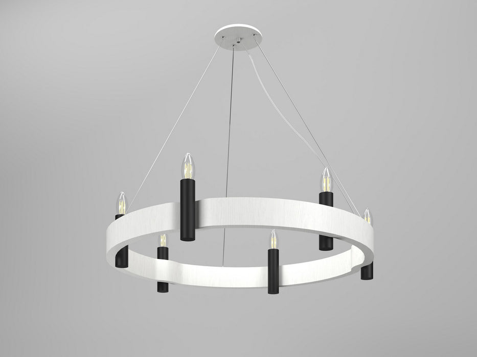 Accord Lighting 1525.47 Six Light Pendant, Organic White