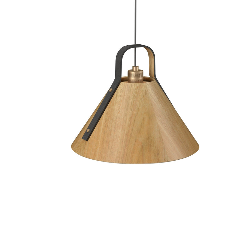 Accord Lighting 1528.09 One Light Pendant, Louro Freijo