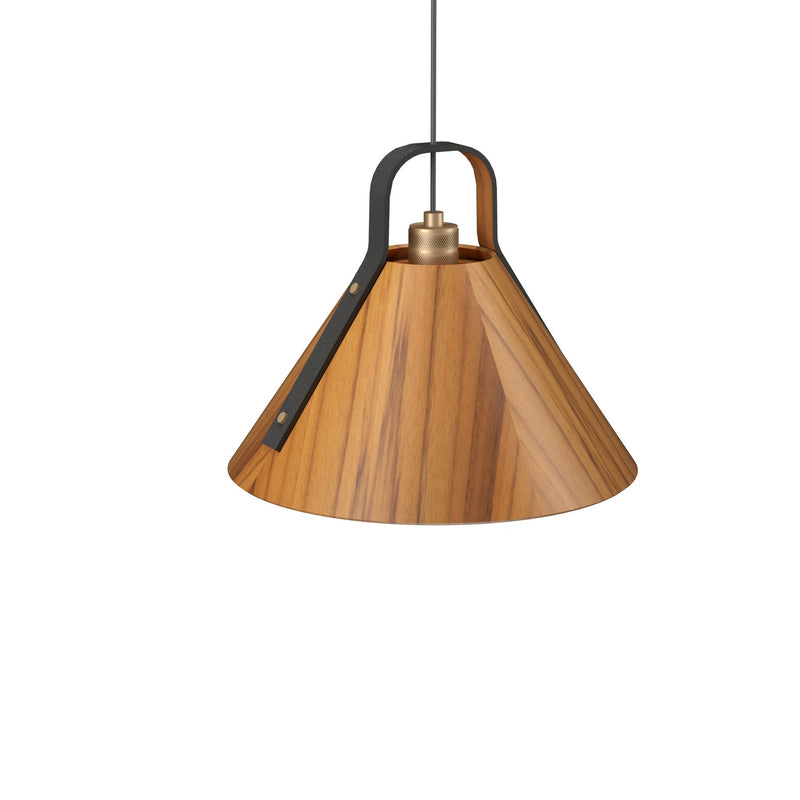 Accord Lighting 1528.12 One Light Pendant, Teak