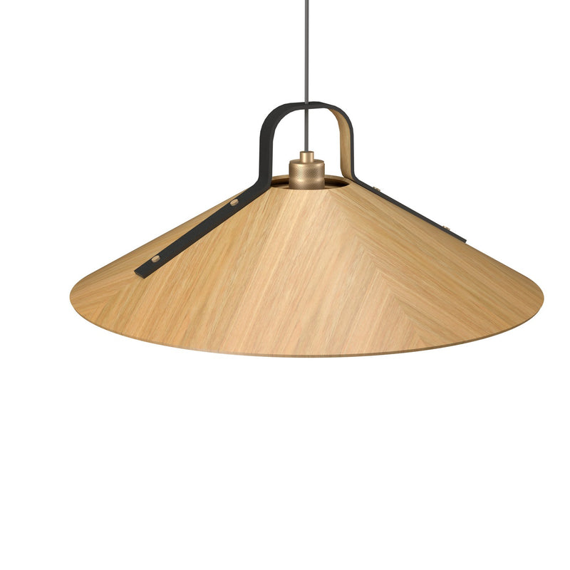 Accord Lighting 1529.09 One Light Pendant, Louro Freijo