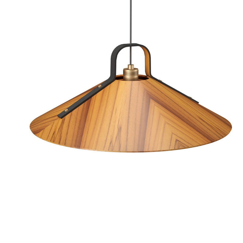 Accord Lighting 1529.12 One Light Pendant, Teak