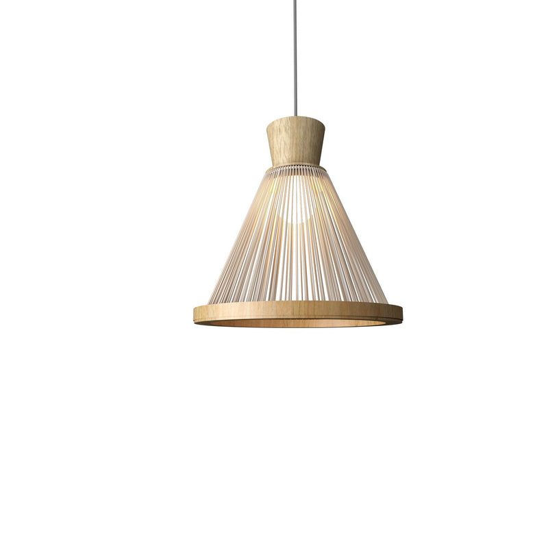 Accord Lighting 1530.09 One Light Pendant, Louro Freijo