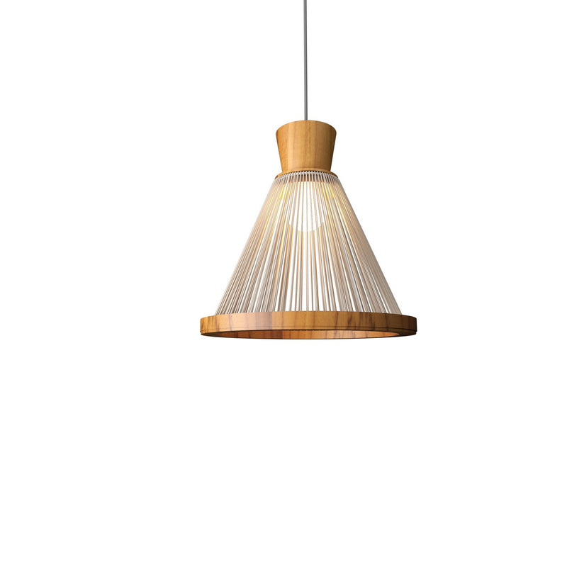 Accord Lighting 1530.12 One Light Pendant, Teak