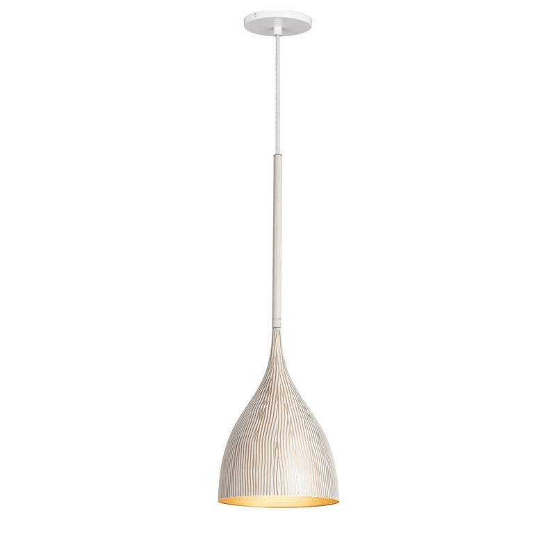 Maxim 10911WTGLD One Light Mini Pendant, White/Gold