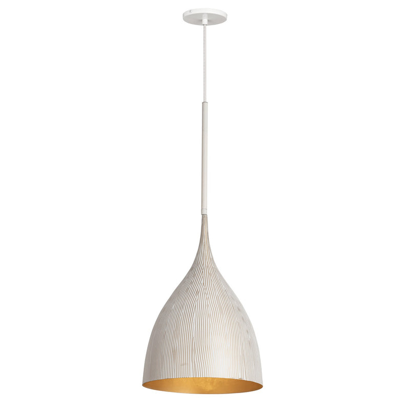 Maxim 10912WTGLD One Light Pendant, White/Gold