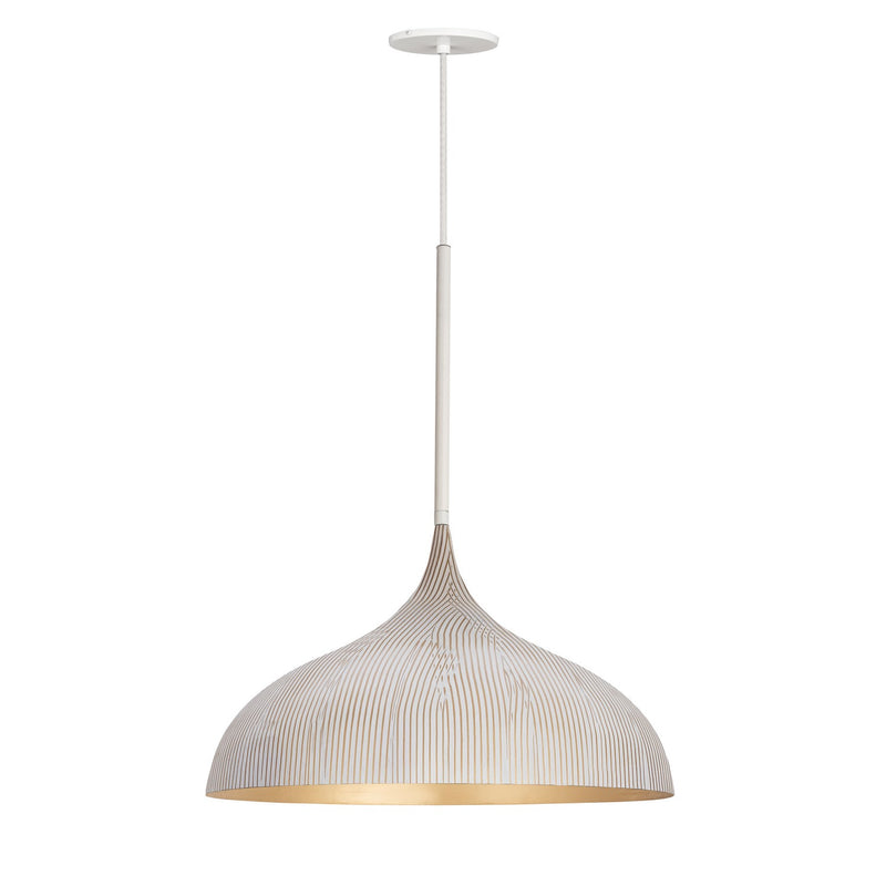 Maxim 10914WTGLD One Light Pendant, White/Gold