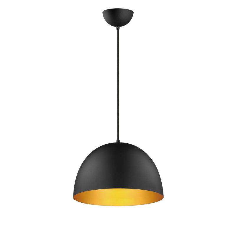 Maxim 11484BKGLD One Light Pendant, Black / Gold