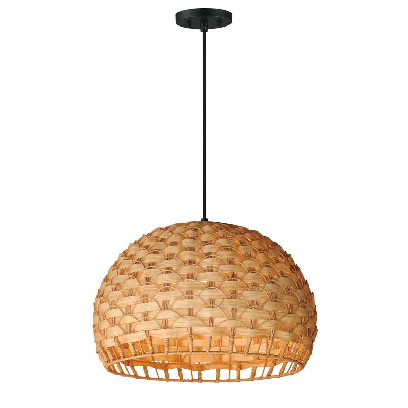 Maxim 14413NABK One Light Pendant, Black