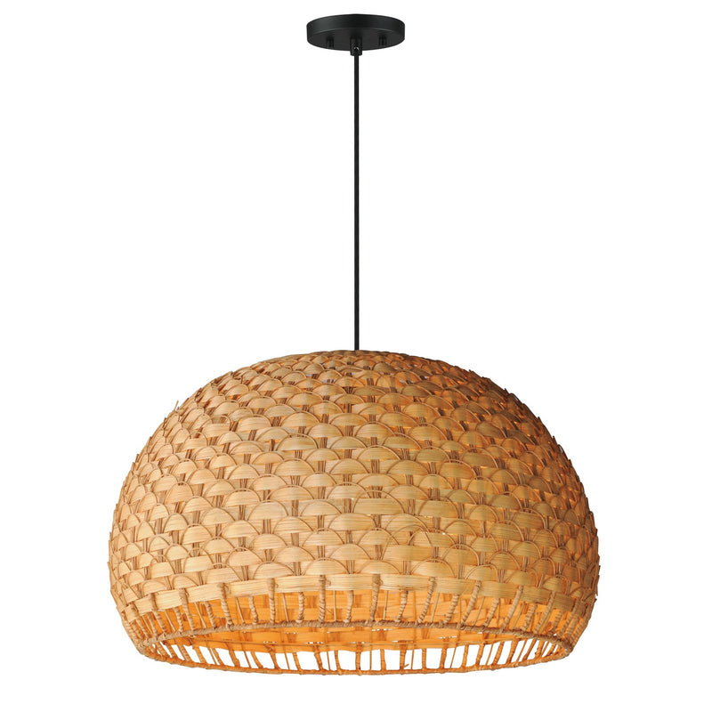 Maxim 14415NABK Three Light Pendant, Black