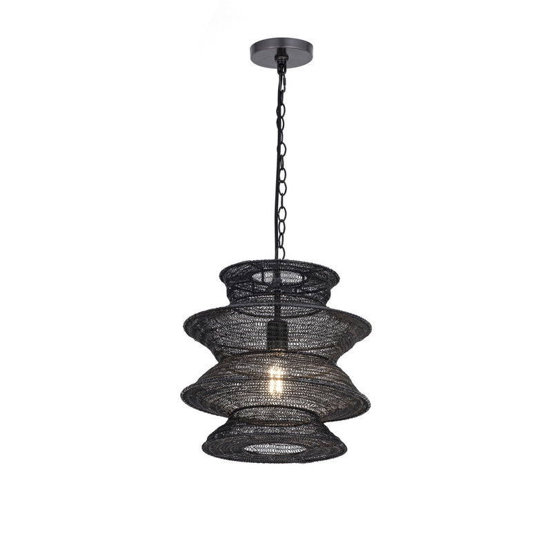 Maxim 14930BK One Light Pendant, Black