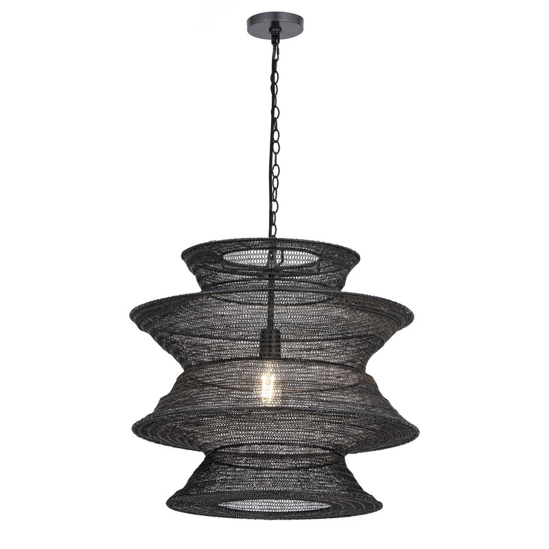 Maxim 14932BK One Light Pendant, Black