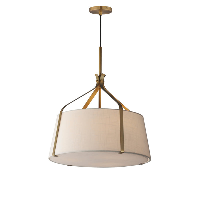 Maxim 16182WLNAB Three Light Pendant, Natural Aged Brass