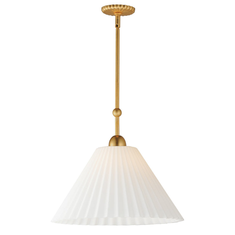 Maxim 18319SWGL One Light Pendant, Gold Leaf
