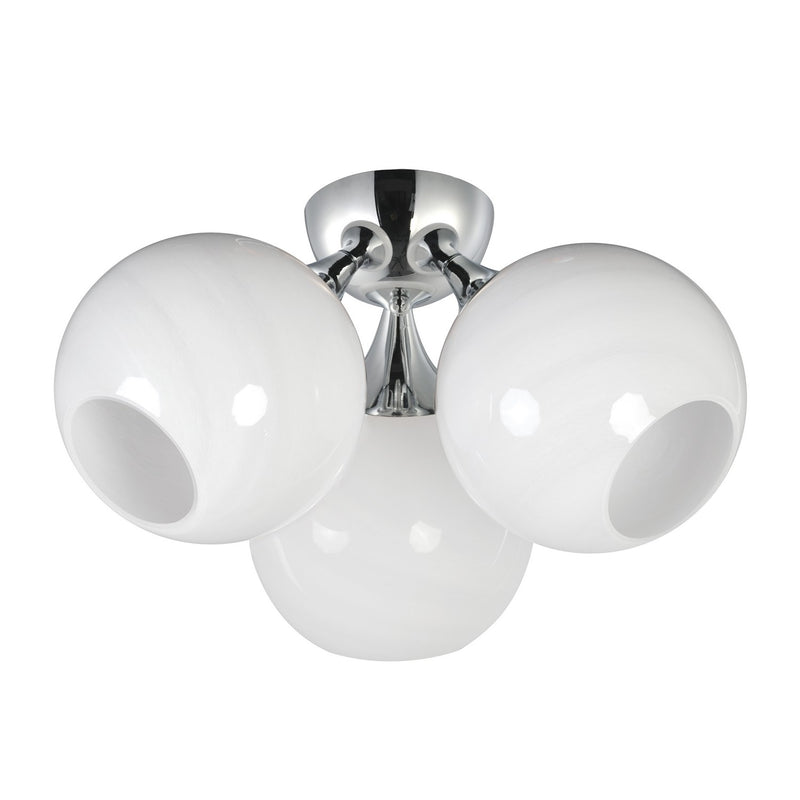 Maxim 21225MRPC Three Light Semi Flush Mount, Polished Chrome