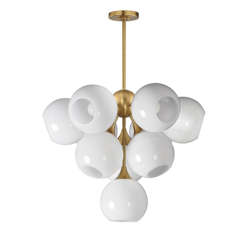 Maxim 21228MRNAB Ten Light Pendant, Natural Aged Brass