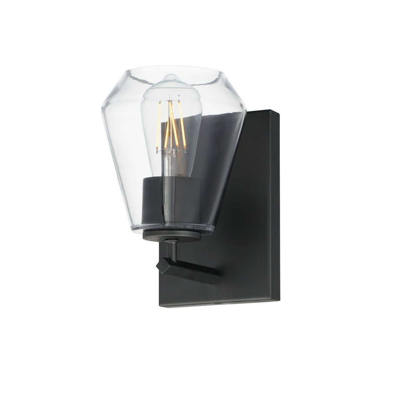 Maxim 21331CLBK One Light Wall Sconce, Black