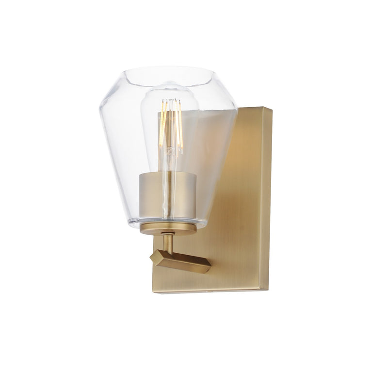 Maxim 21331CLNAB One Light Wall Sconce, Natural Aged Brass