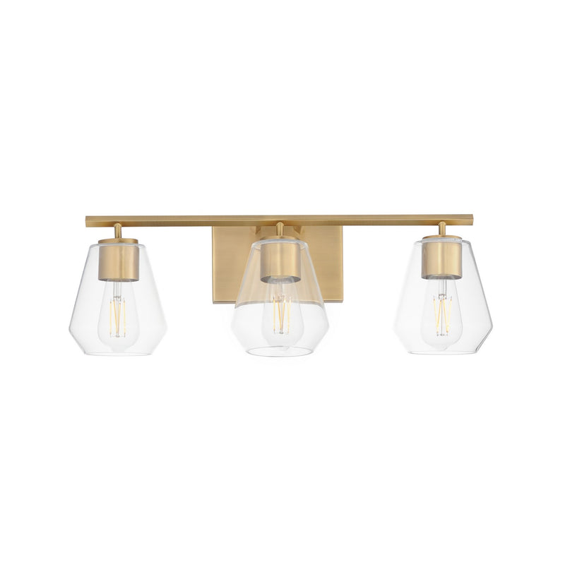 Maxim 21333CLNAB Three Light Bath Vanity, Natural Aged Brass