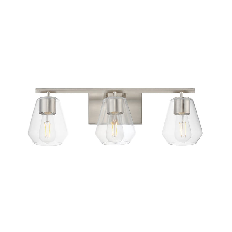 Maxim 21333CLSN Three Light Bath Vanity, Satin Nickel