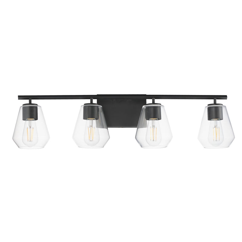 Maxim 21334CLBK Four Light Bath Vanity, Black