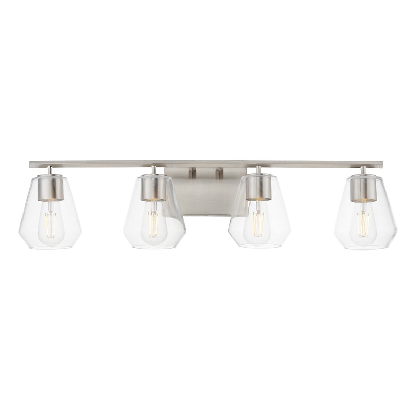 Maxim 21334CLSN Four Light Bath Vanity, Satin Nickel