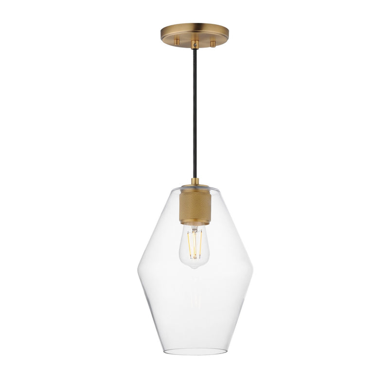 Maxim 21335CLNAB One Light Mini Pendant, Natural Aged Brass